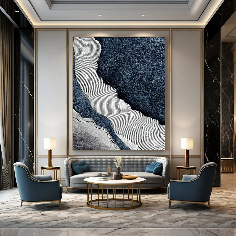 Stupendous Custom-Fit Hand Painted Abstract Canvas for Bedroom & Entryway DLZ2236