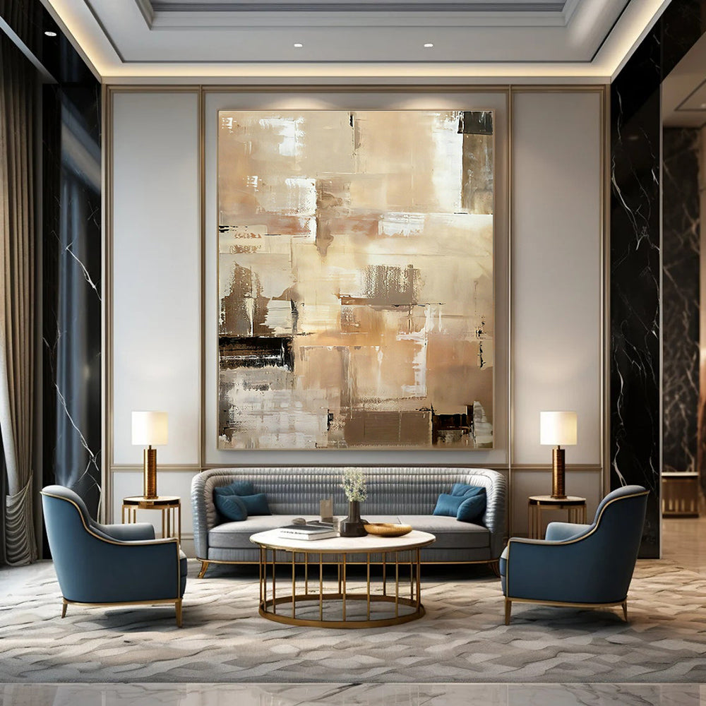 Custom Large-Scale Abstract Canvas for Hallway & Office DLZ0991