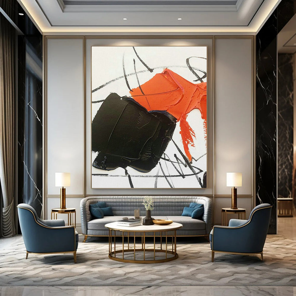 Customizable Handmade Abstract Canvas for Cottage Bedroom & Hallway DLZ1668
