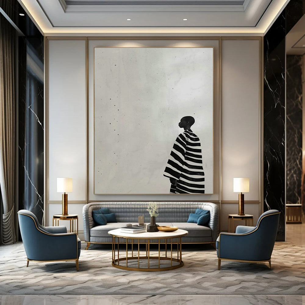 Hand - Painted Custom Abstracts for Cottage Dining Room Breakfast Bars & Hallway Display Cases DLZ0696