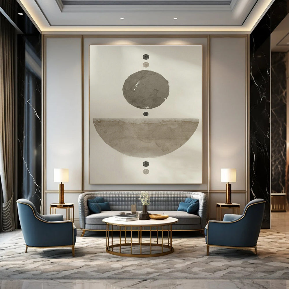 Hand - Painted Abstract Wall Art Collection for Cottage Bedroom & Hallway DLZ1372