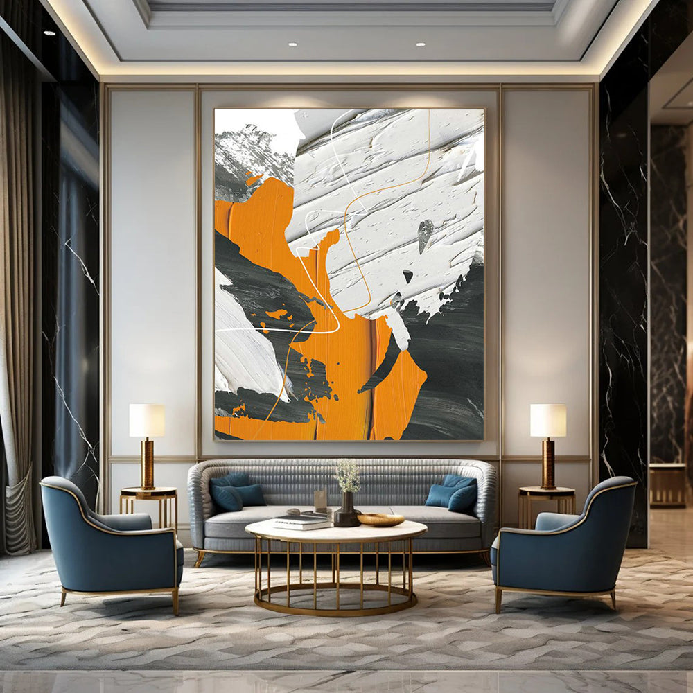 Tremendous Custom - Fit Hand Painted Abstract Wall Decor for Living Room & Dining Room DLZ2228