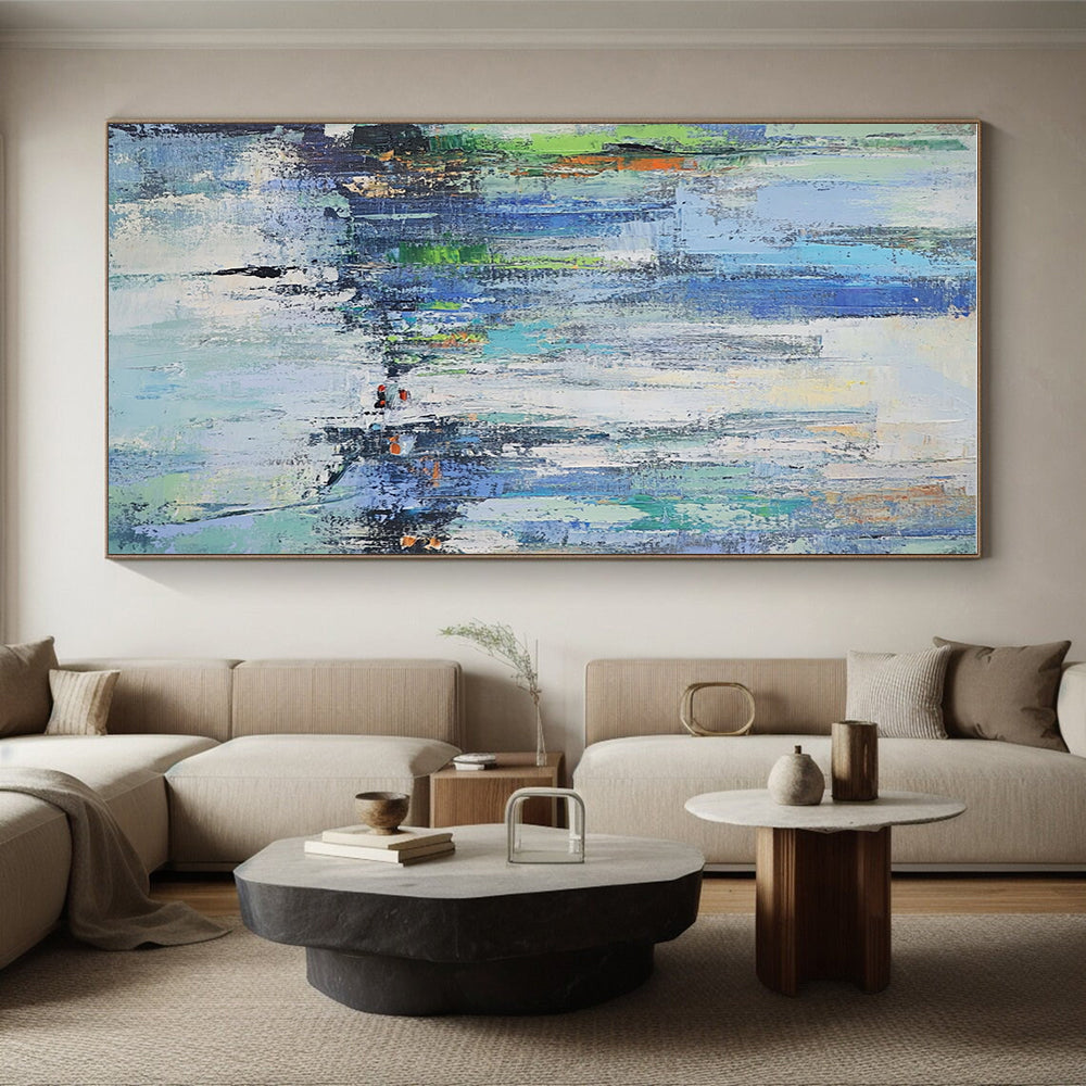 Colorful Cityscape Abstract Painting with Urban Energy GER386