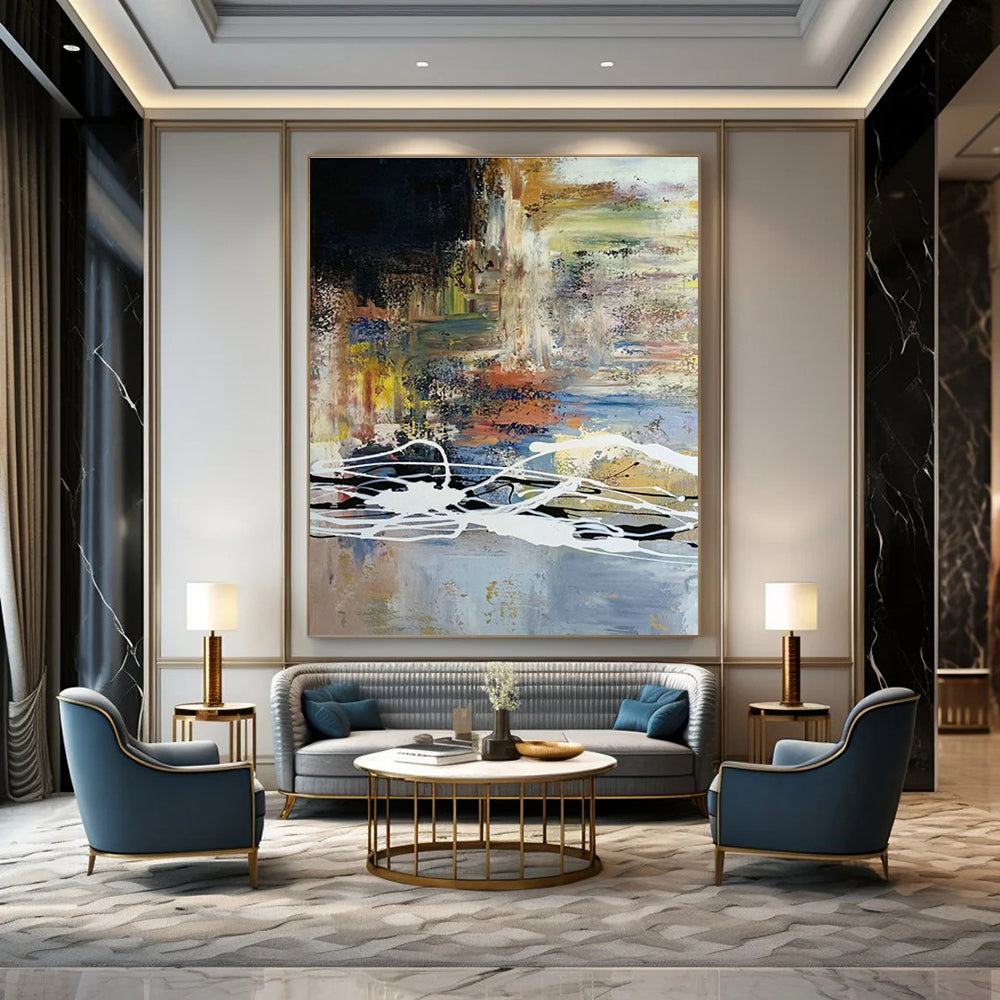 Massive Hand - Painted Abstract Murals for Office and Cottage Living Room DLZ0528