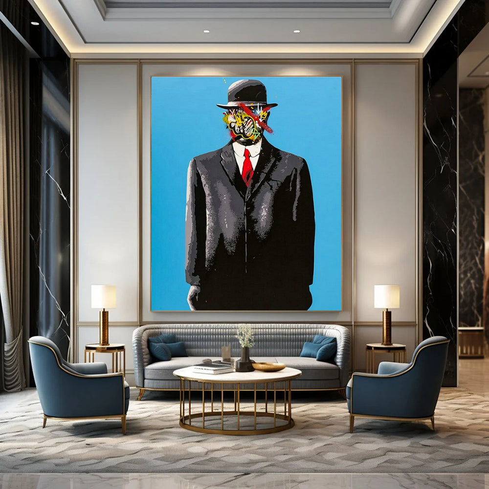 Mammoth Custom-Designed Handmade Abstract Painting for Office & Hallway DLZ2096
