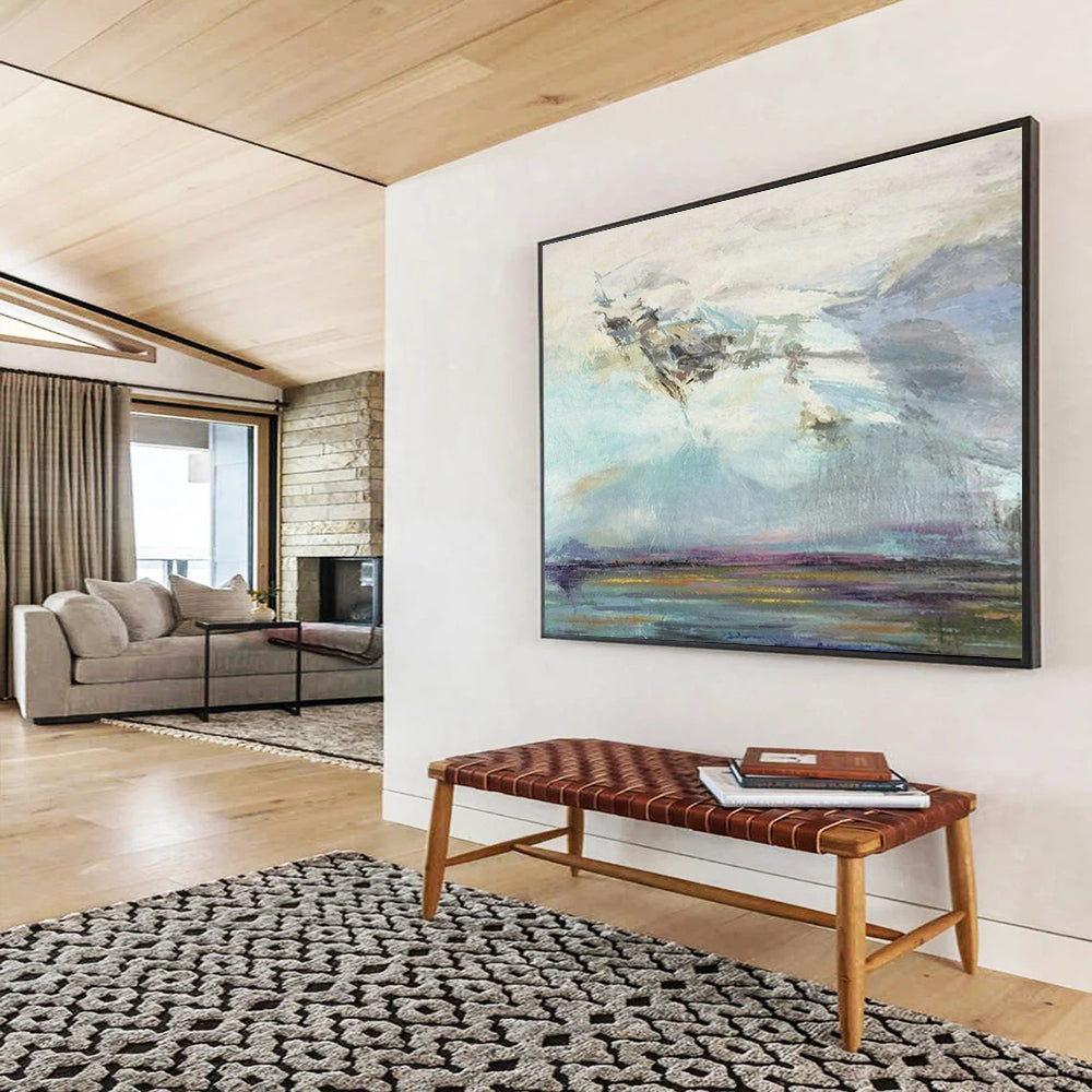 Custom-Made Quantum Satellite Control Center Large Abstract Hand Painting DLZ2580