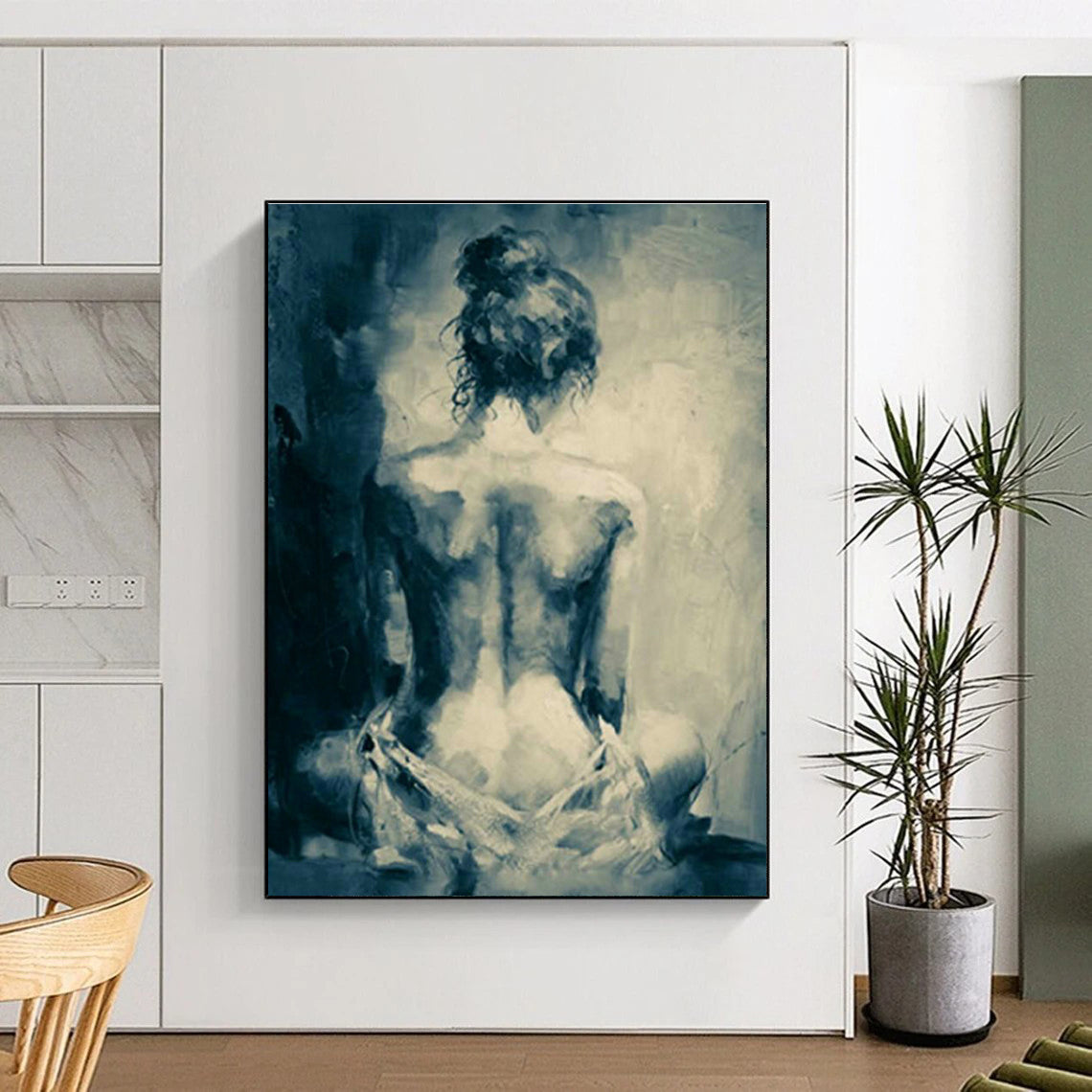 Oversized Custom Hand-Painted Abstract Artwork for Virtual Reality Meditation Centers  DLZ0110