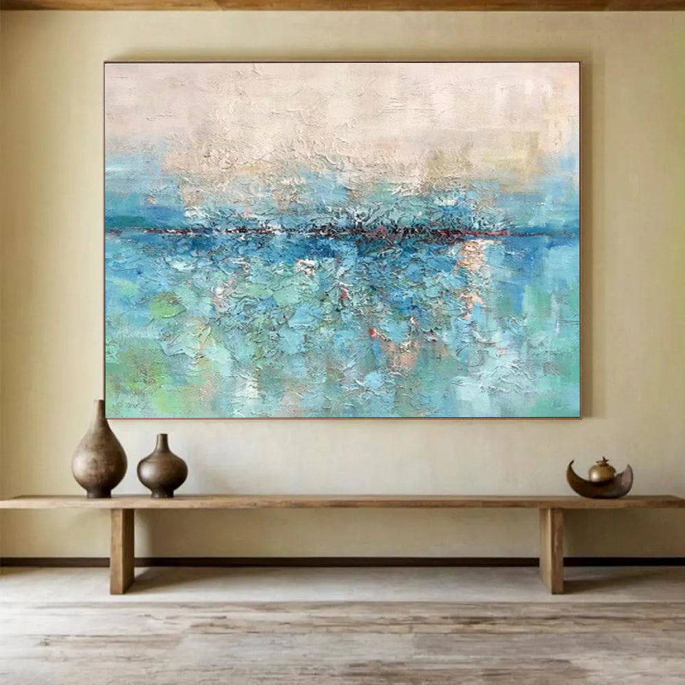 Oversized Custom Hand-Painted Abstract Art for Wedding Venue DLZ2739