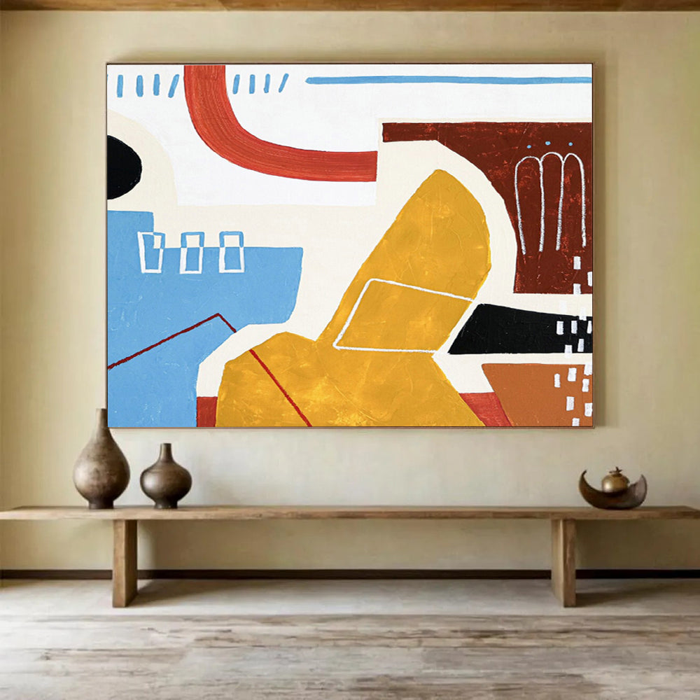Custom Giant Abstract Hand Painting for Subterranean Mushroom Farm Cultivation Area DLZ2950