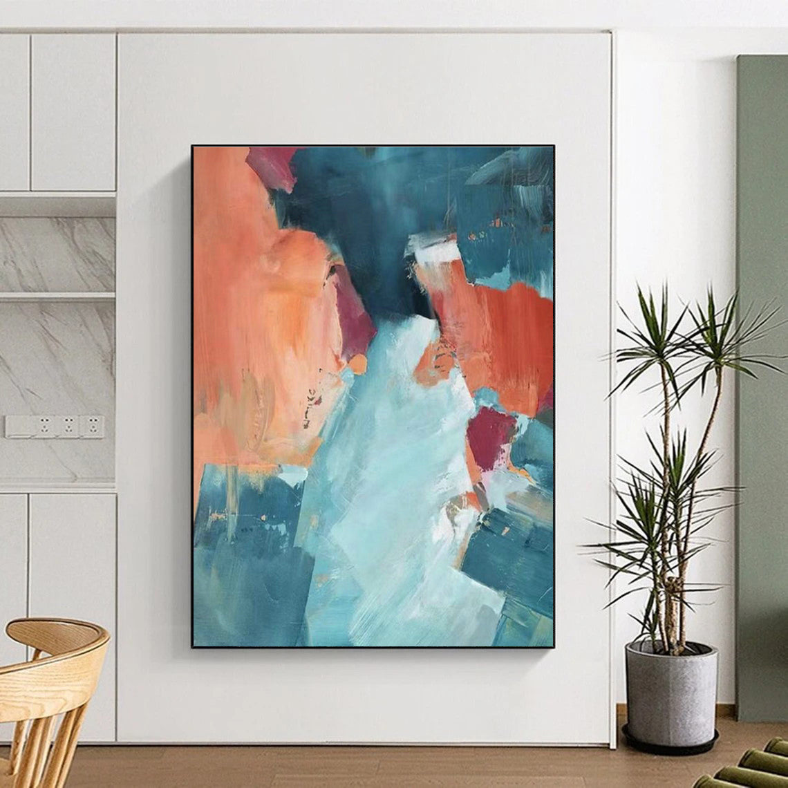 Striking Custom Hand-Painted Abstract Painting - Mysterious Aura for Ghost Story Telling Venues  DLZ0276