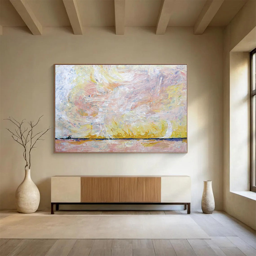 Customized Large-Scale Abstract Hand Painting for Coastal Wind Turbine Maintenance Depot DLZ2948