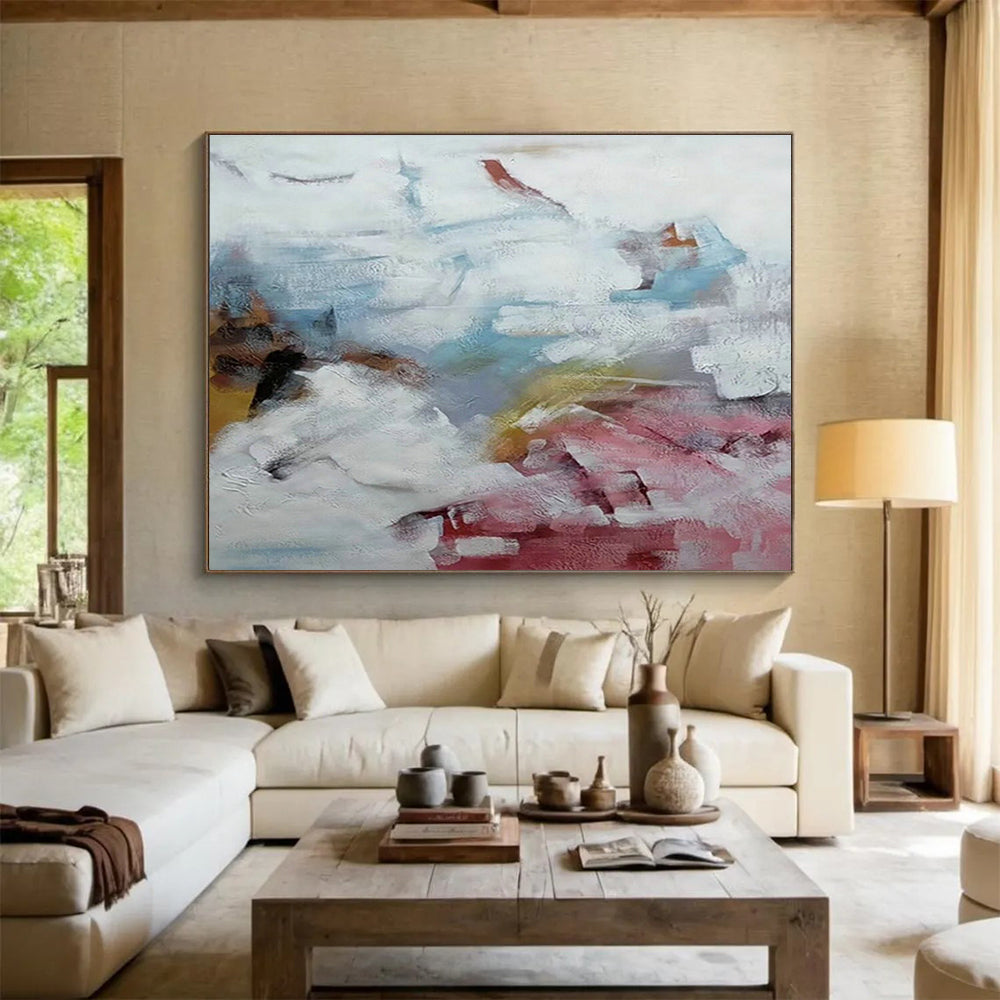 Tailored High-Altitude Research Station Giant Abstract Hand Painting DLZ2547