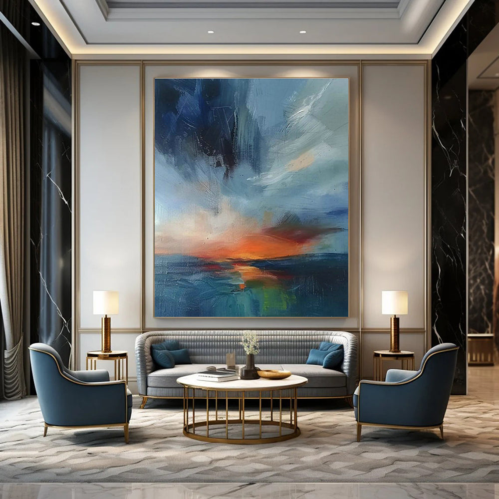 Large-Scale Custom Hand-Painted Abstract Painting - Creative Decoration for Children's Rooms  DLZ0124