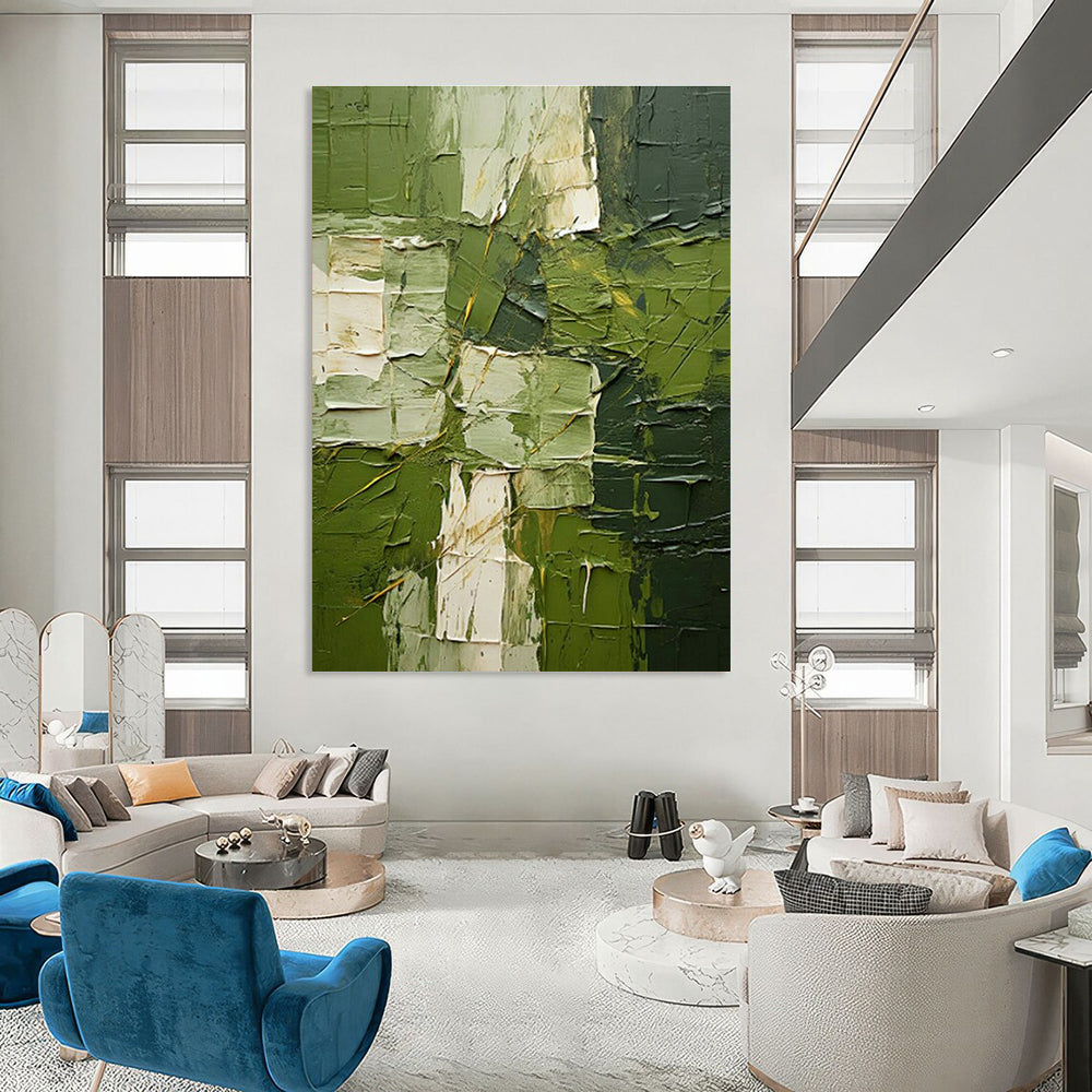 Sprawling Custom Hand-Painted Abstract Canvas - Vintage Nostalgia for Retro Arcade Game Rooms  DLZ0283