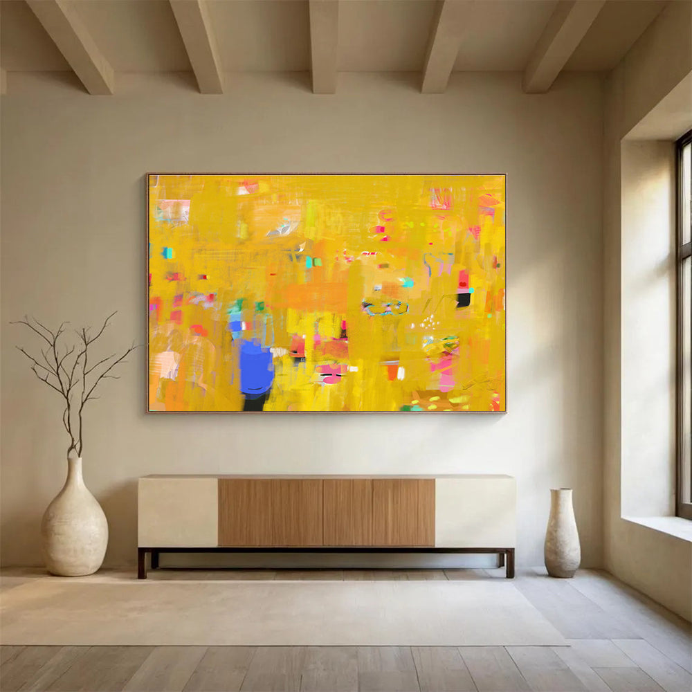 Kinetic Mobile Custom Hand-Painted Abstract Art for Atriums and Large Open Spaces