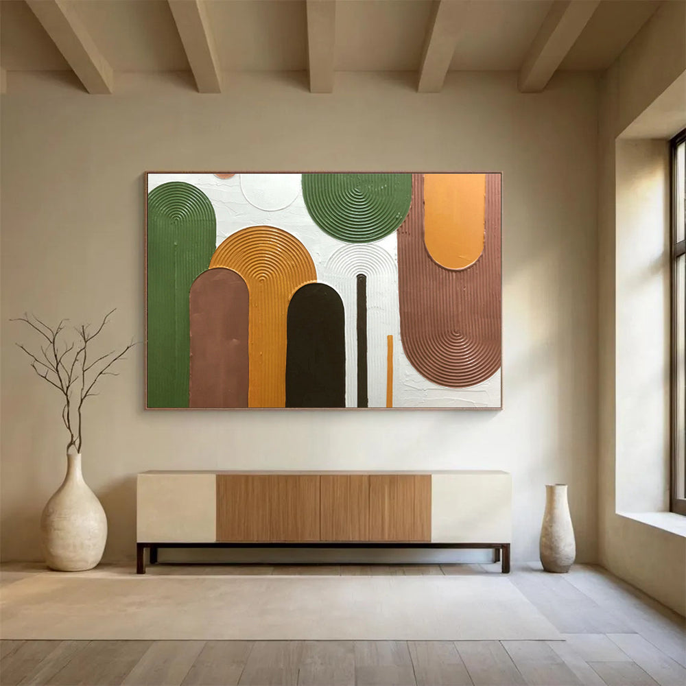 Oversized Custom Abstract Hand Painting for Mars Rover Assembly Cleanroom DLZ2977