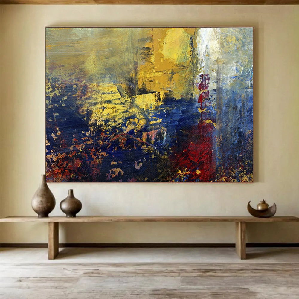 Large Custom Abstract Hand-Painted Art for Underwater Cultural Heritage Augmented Reality Experience Creation Studio DLZ3106