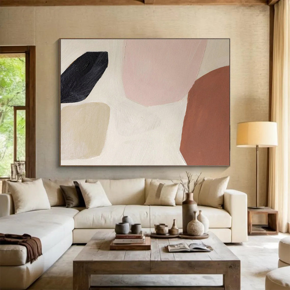 Large Custom Abstract Hand-Painted Art for Solar-Powered Desalination Plant Atrium DLZ2962