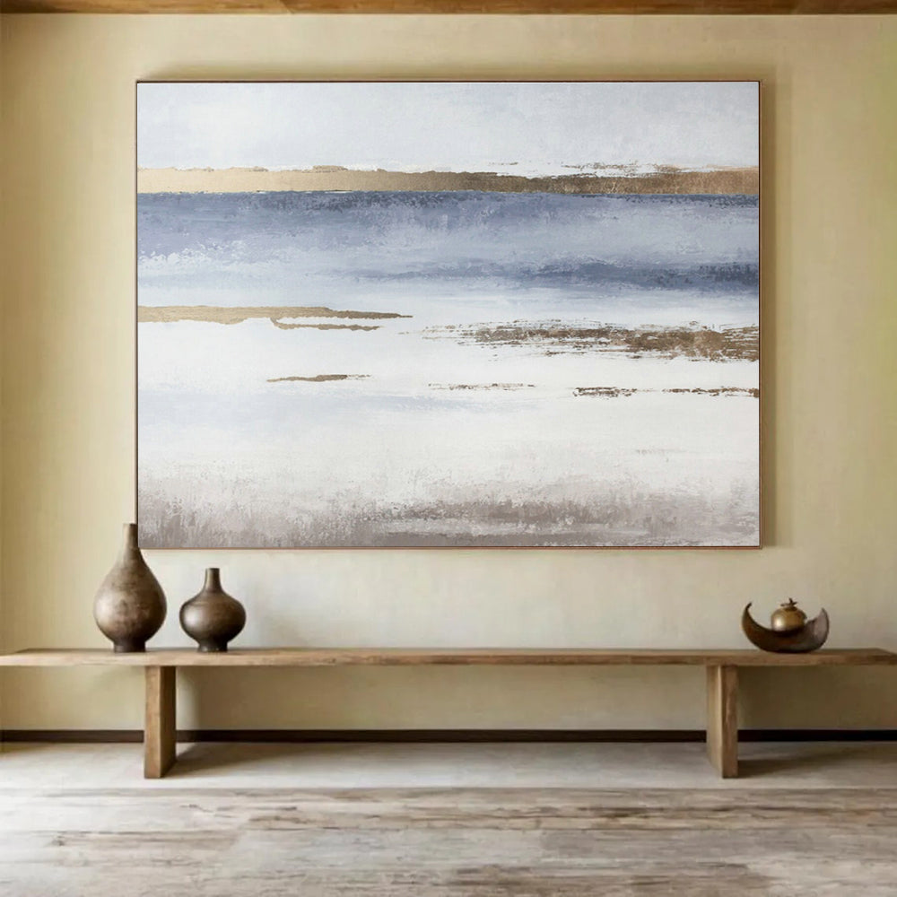 Custom-Made Giant Abstract Hand Painting for Underwater Hotel Corridor DLZ2901