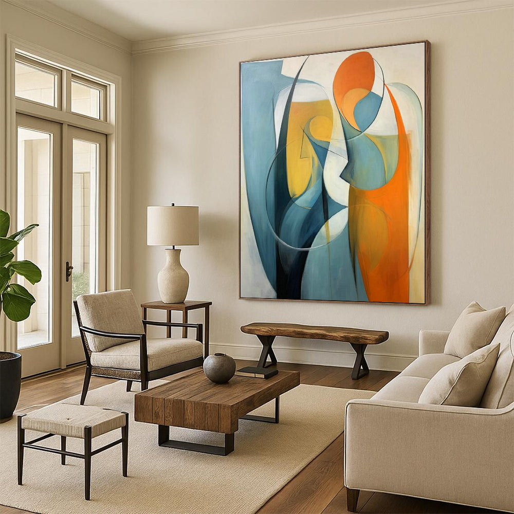 Extensive Large-Scale Custom Hand-Painted Abstract Canvas - Artistic Freedom for Street Performance Arenas  DLZ0286