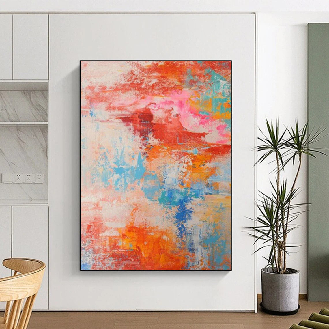 Extra Large Custom Hand-Painted Abstract Art for Rowing Clubs  DLZ0030