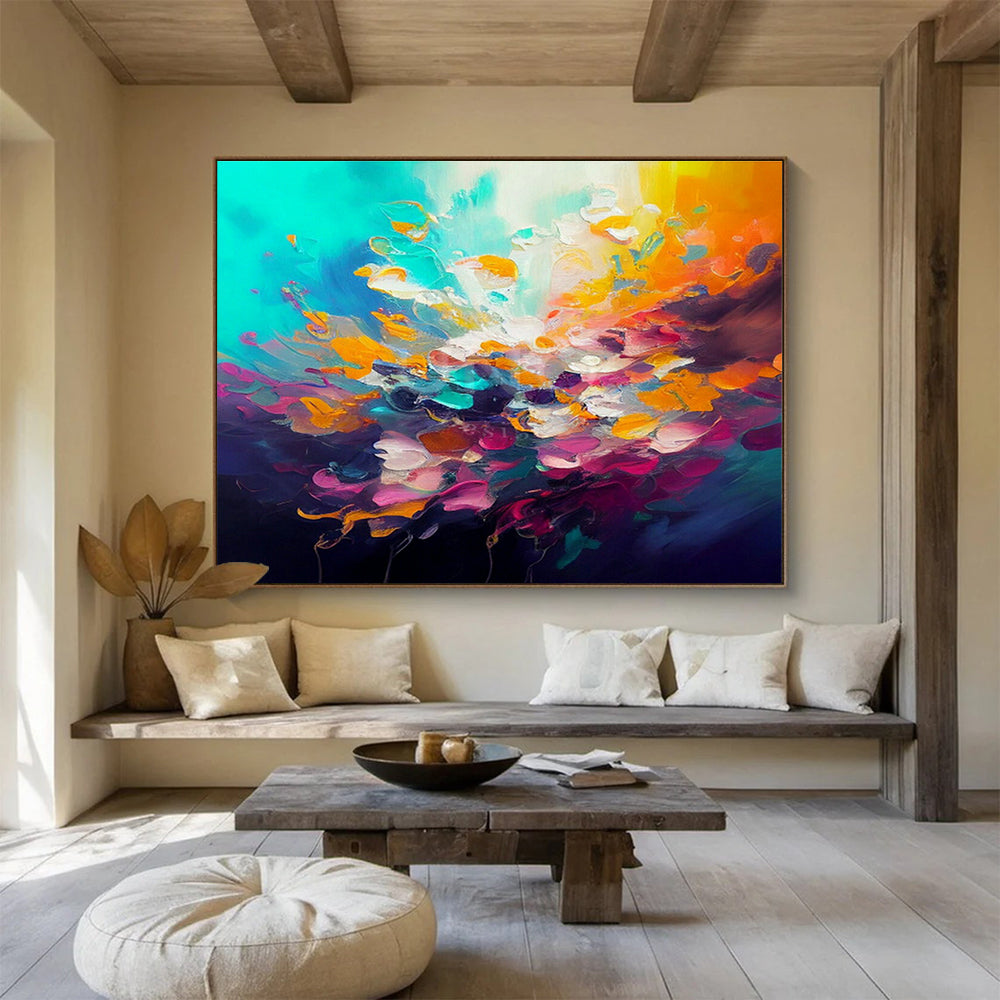 Oversized Custom Abstract Hand Painting for Darts Pub DLZ2730