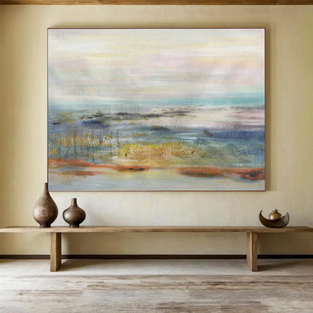 Oversized Custom Abstract Hand Painting for Gym DLZ2684