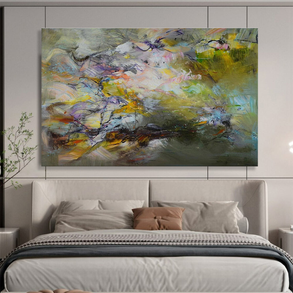 Oversized Custom Hand-Painted Abstract Art for Subterranean Cave Art Conservation and Study Institute DLZ3042