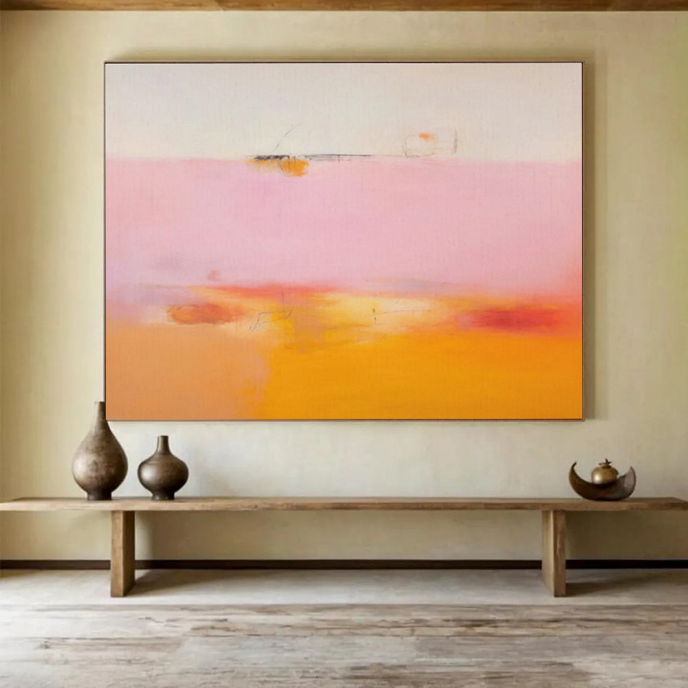 Large-Size Custom Abstract Hand Painting for Underwater Archaeological Excavation Support Vessel Control Room DLZ2860