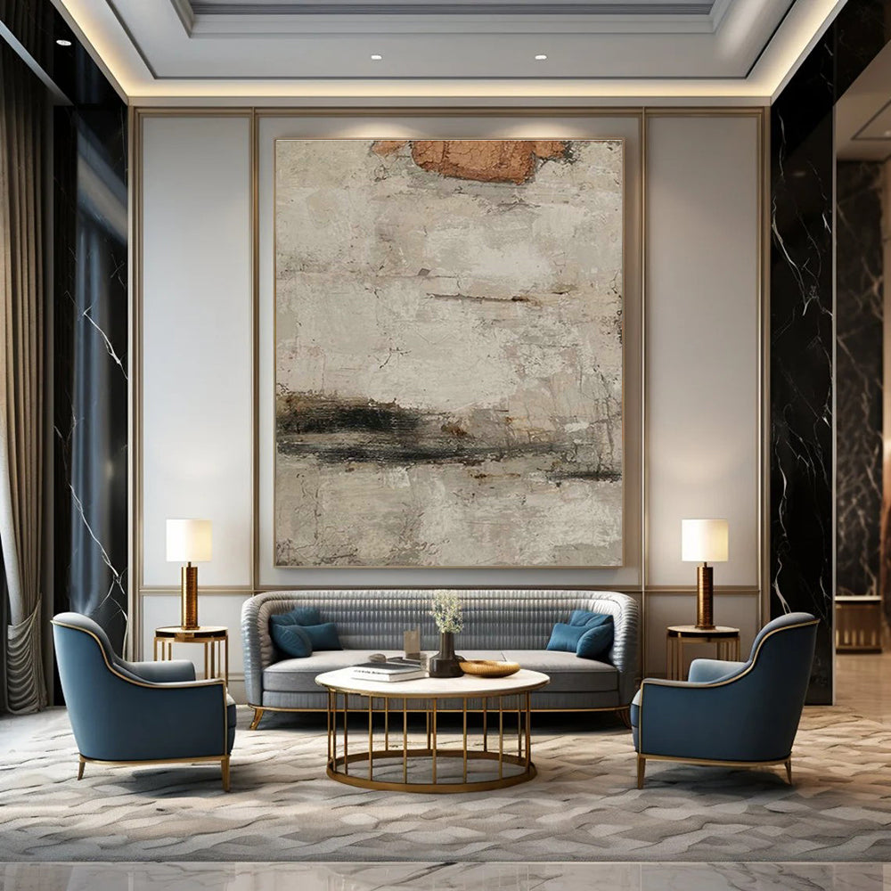 Vast Custom Hand-Painted Abstract Painting - Inspiring Decor for Aviation Terminals  DLZ0183