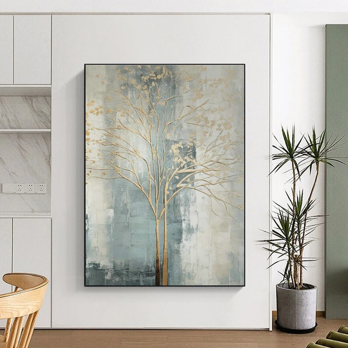 Large-Scale Customizable Hand-Painted Abstract Painting - The Ideal Choice for Office Style  DLZ0120