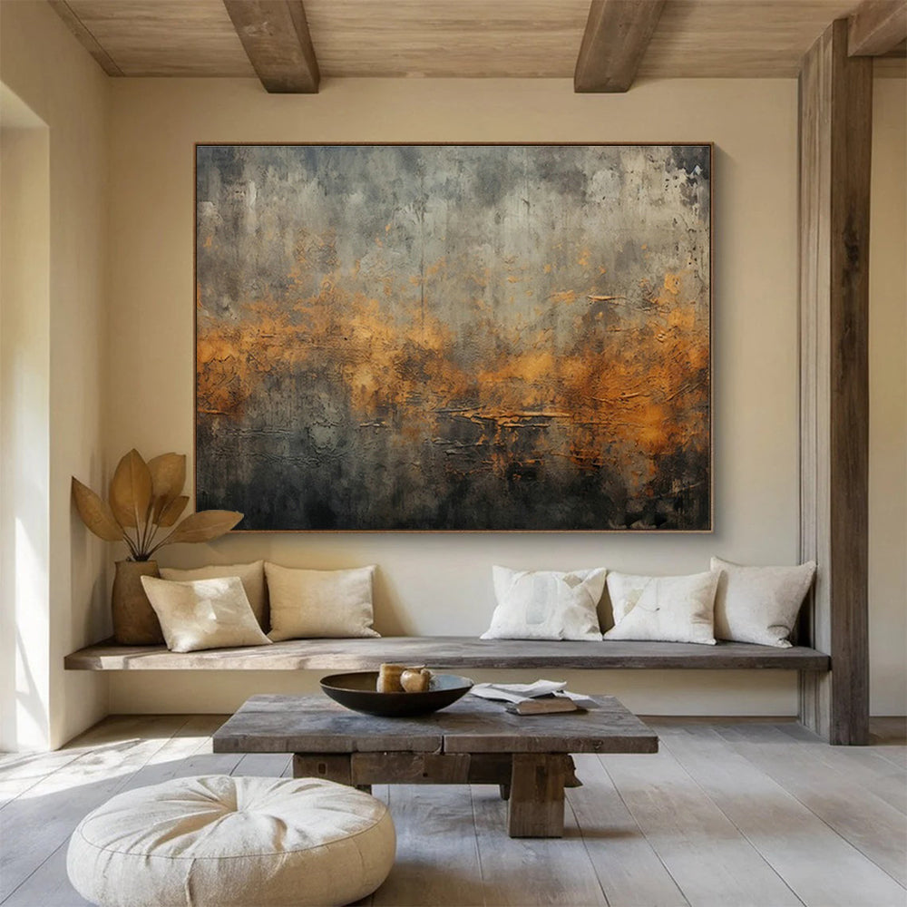 Large Custom Abstract Hand-Painted Art for Pottery Studio DLZ2753