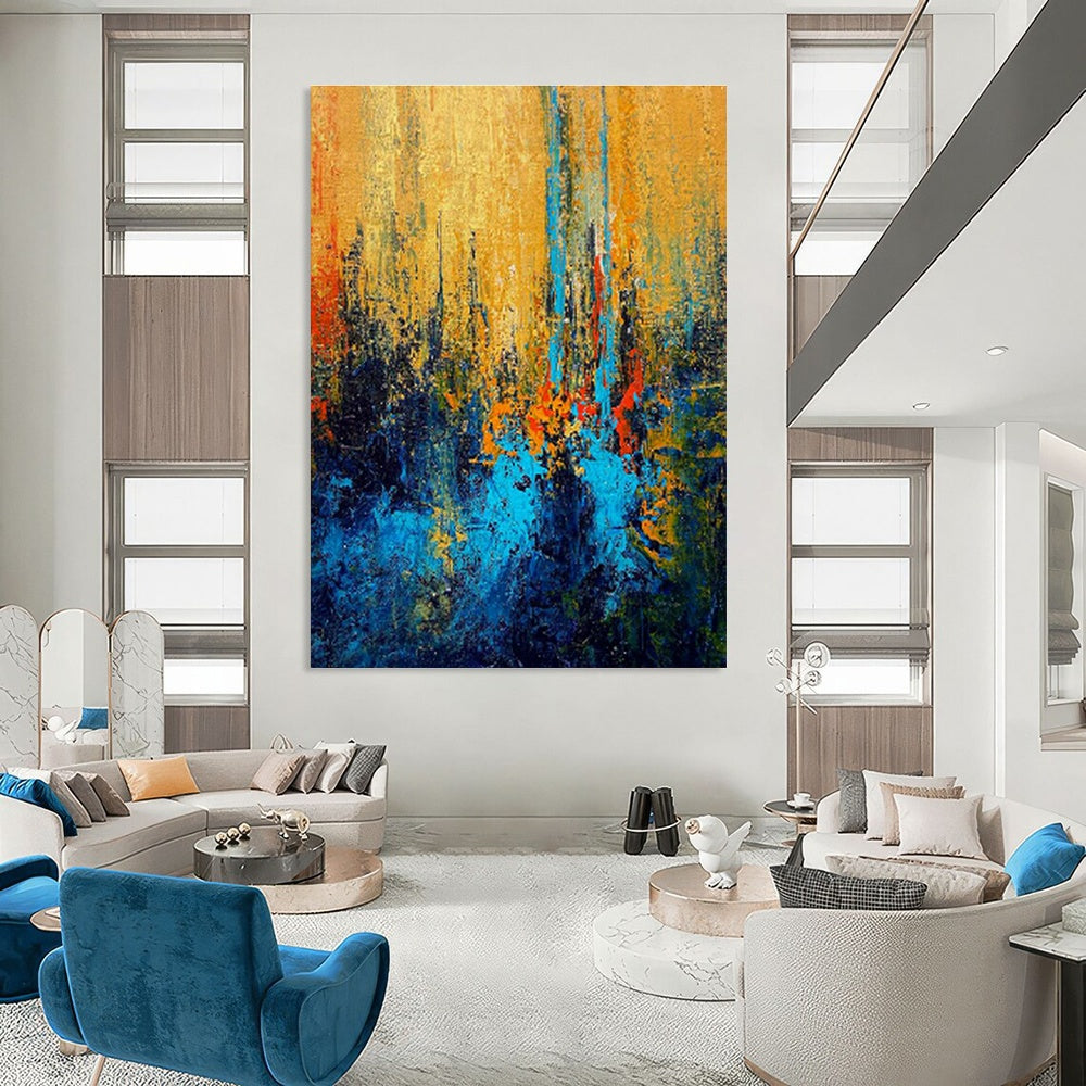 Huge Customizable Hand-Painted Abstract Artwork for Dollhouse Collectors’ Exhibitions  DLZ0026