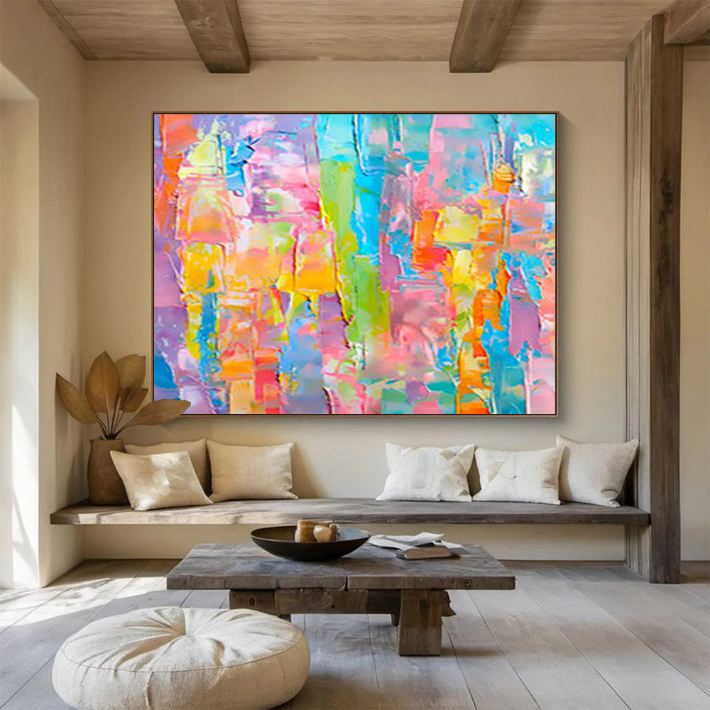 Customized Large-Scale Abstract Hand Painting for Children's Hospital Playroom DLZ2765