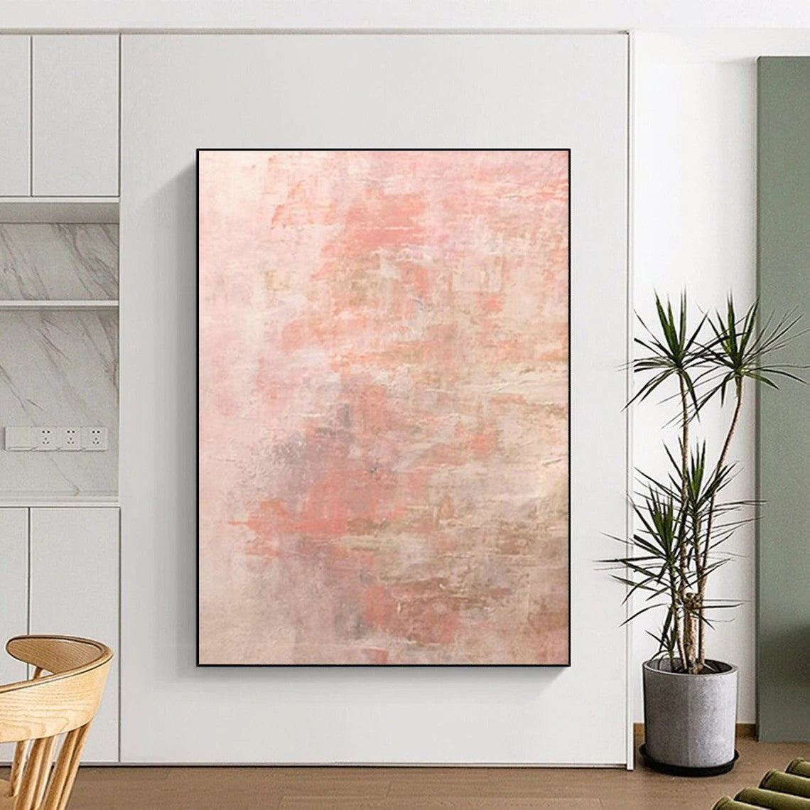 Extra Wide Custom Hand-Painted Abstract Canvas for Woodworking Studios  DLZ0015
