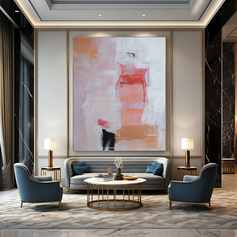 Grand Custom Hand-Painted Abstract Canvas - Avant-Garde Vision for Contemporary Art Museums  DLZ0334