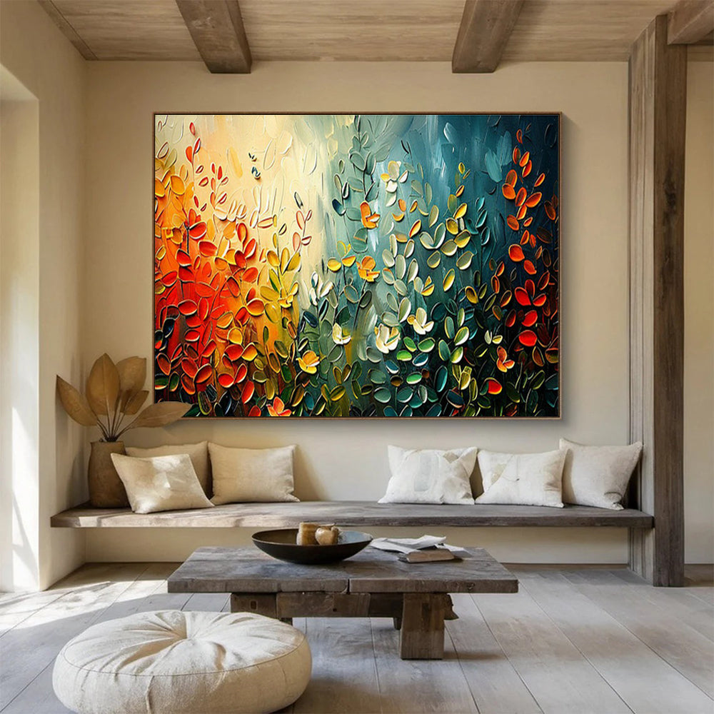 Custom-Made Giant Abstract Hand Painting for Subterranean Geothermal Power Plant Grid Stabilization Center DLZ3095