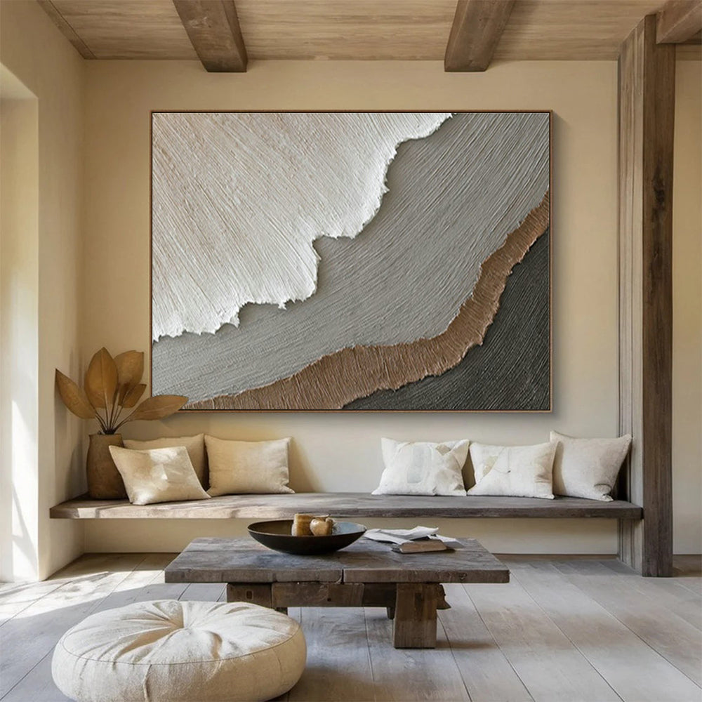 Bespoke Vertical Urban Vertical Insect Protein Farm Oversized Abstract Hand-Painted Art DLZ2635