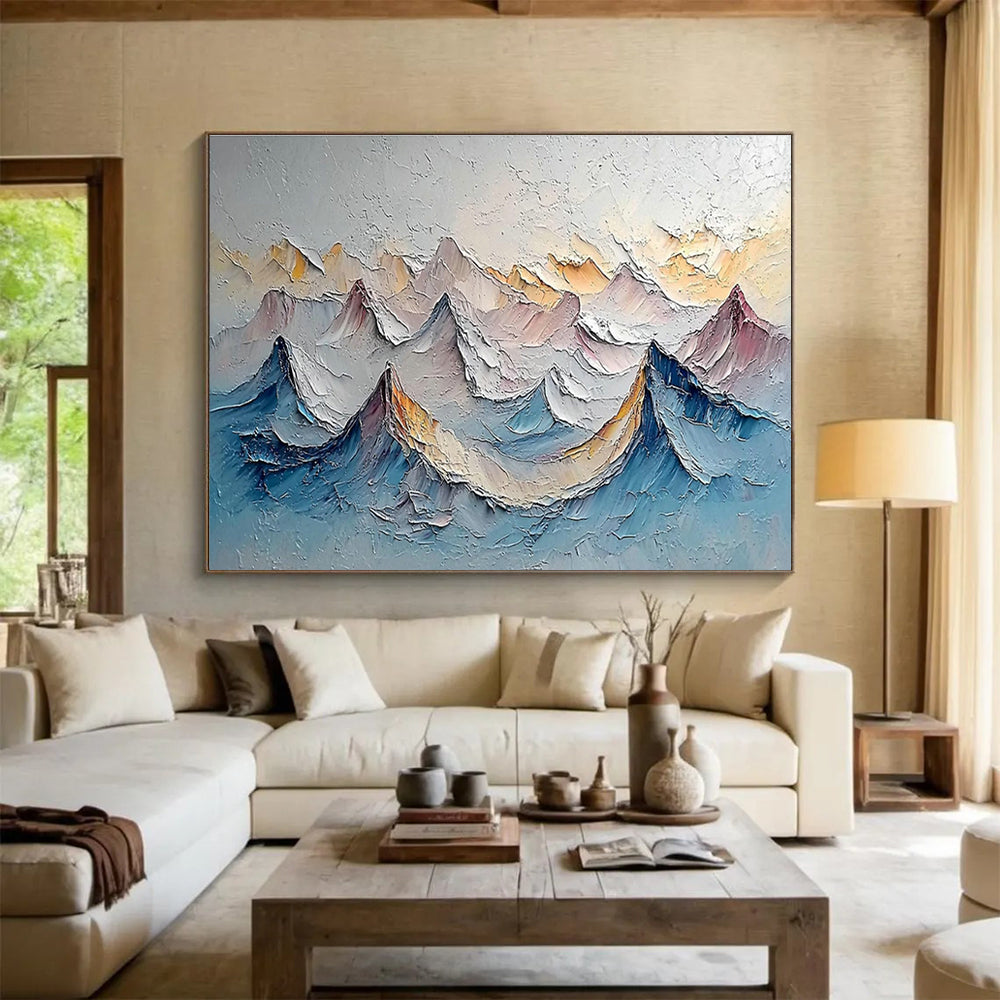 Extra Wide Customizable Handmade Abstract Painting for Long Hallways DLZ3286
