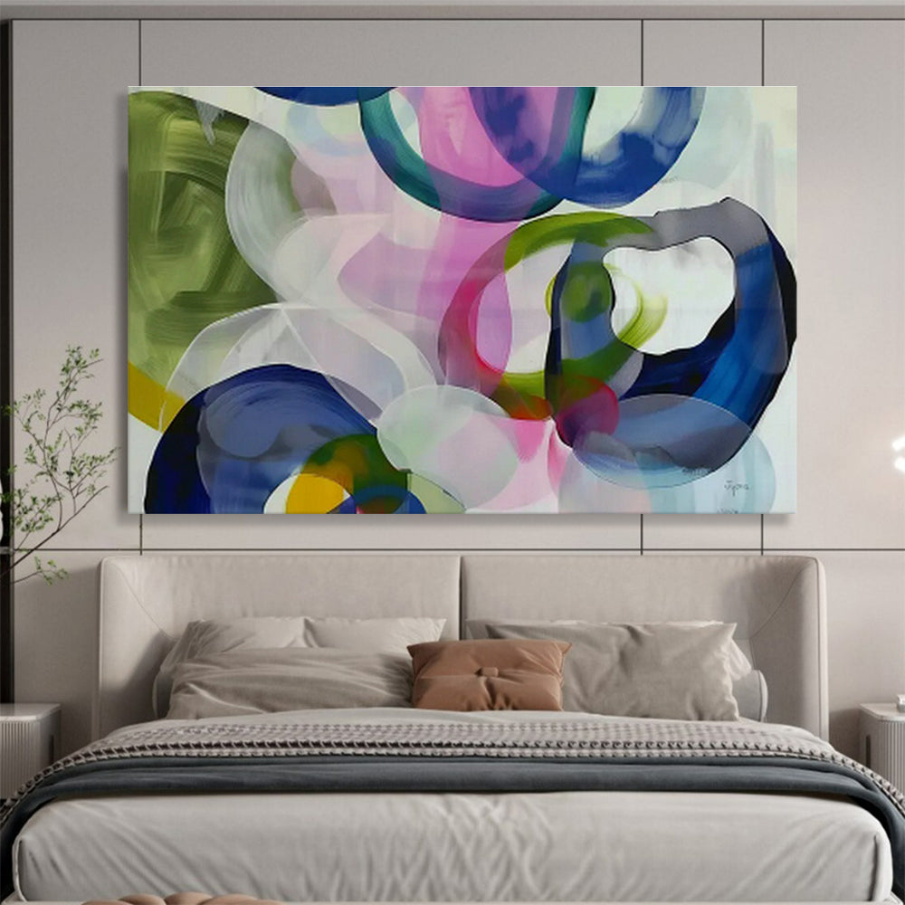 Custom Giant Abstract Hand Painting for Space Debris Removal Satellite Assembly Area DLZ2857