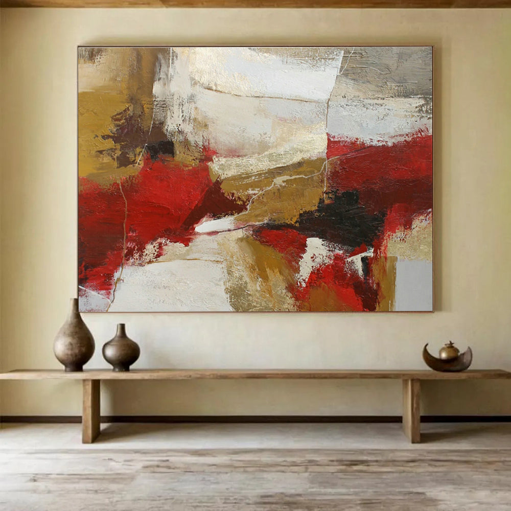 Large Custom Abstract Hand-Painted Art for E-learning Content Creation Center DLZ2890