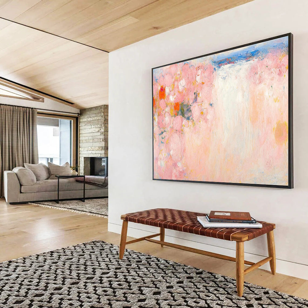 Custom Giant Abstract Hand Painting for Ferry Terminal Waiting Lounge DLZ2795
