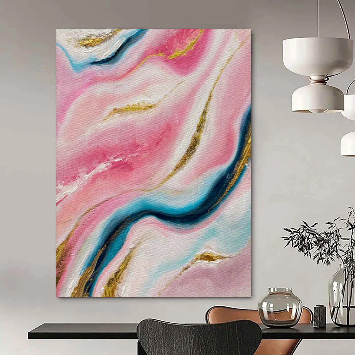 Giant Custom Hand-Painted Abstract Canvas for Archery Ranges  DLZ0028