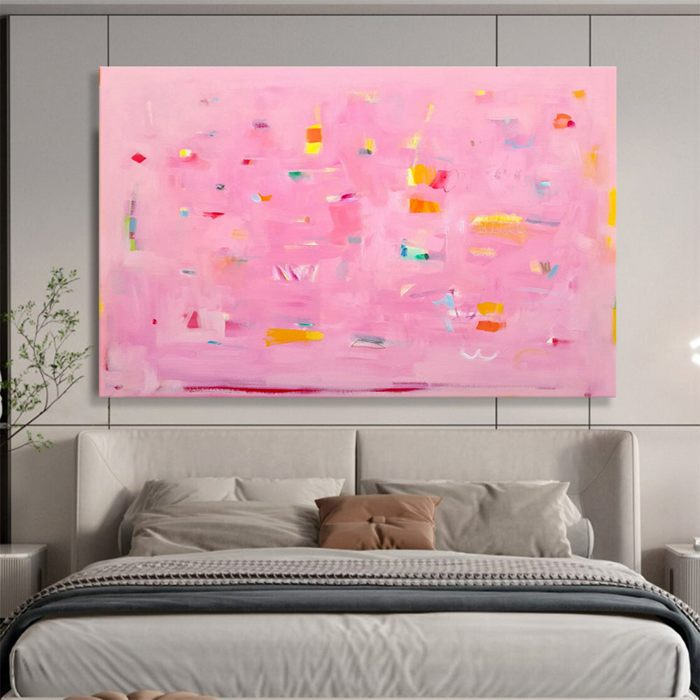Optical Illusion Custom Hand-Painted Geometric Abstract for Entryway Focal Points