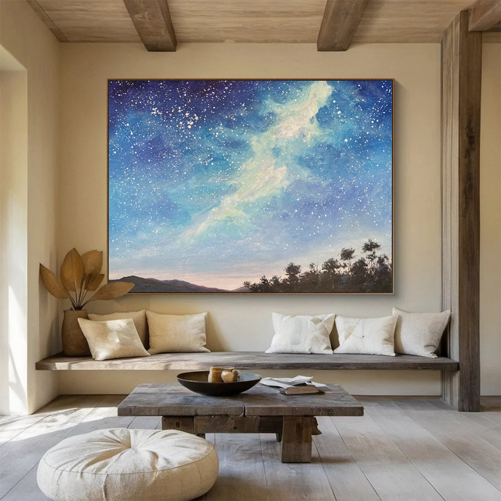 Customizable Ski Resort Gondola Abstract Hand Painting