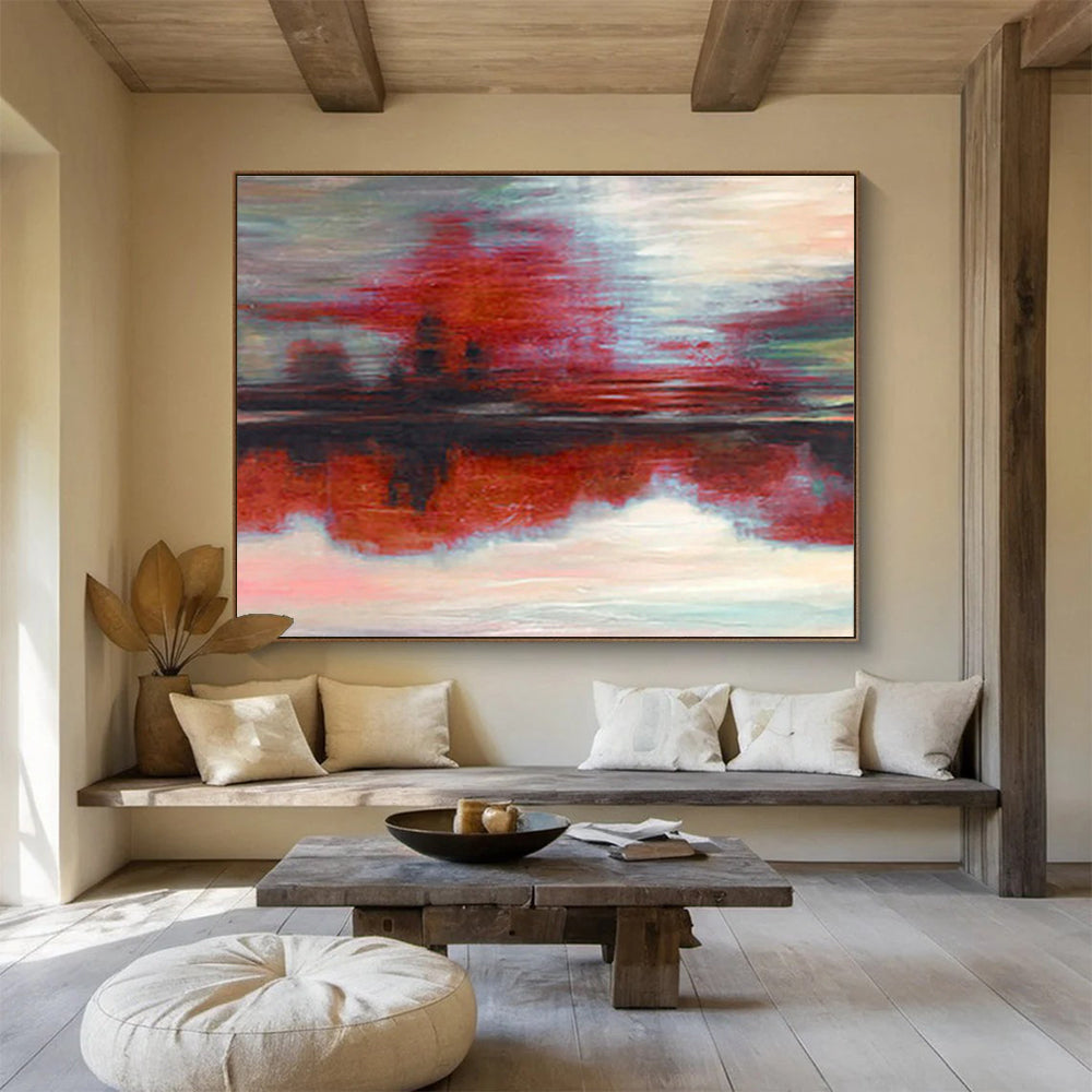 Oversized Custom Hand-Painted Abstract Art for Ambulance Station DLZ2768