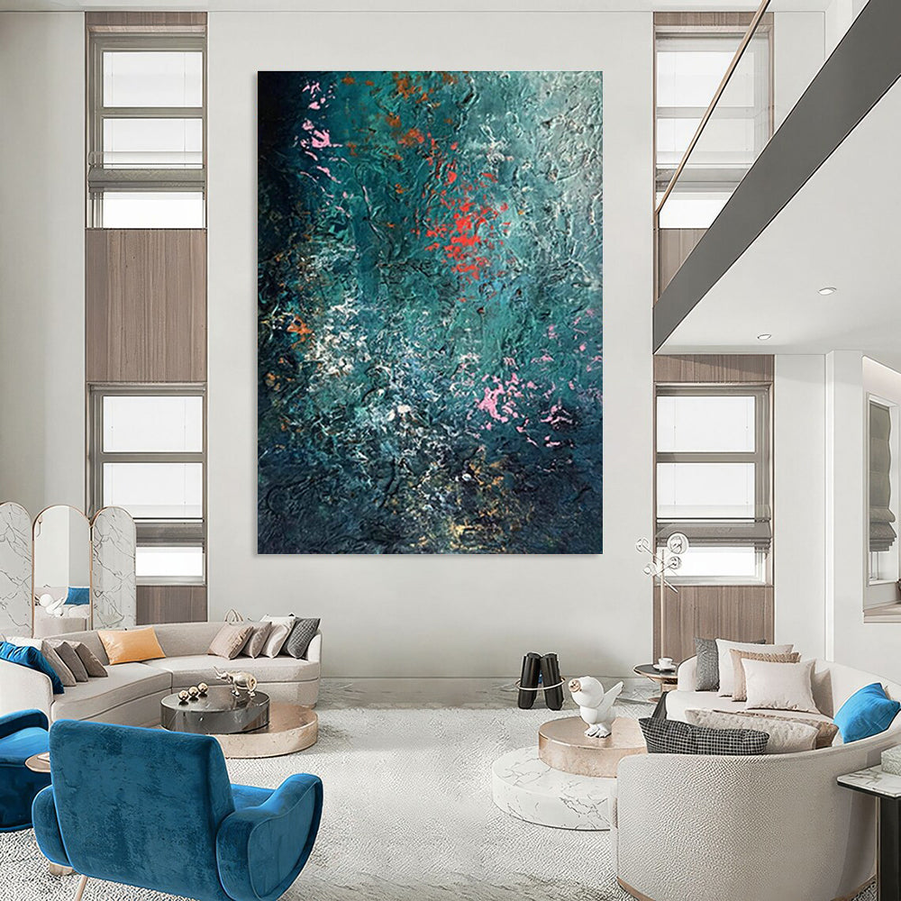 Colossal Custom Hand-Painted Abstract Art for E-Sports Arenas  DLZ0001
