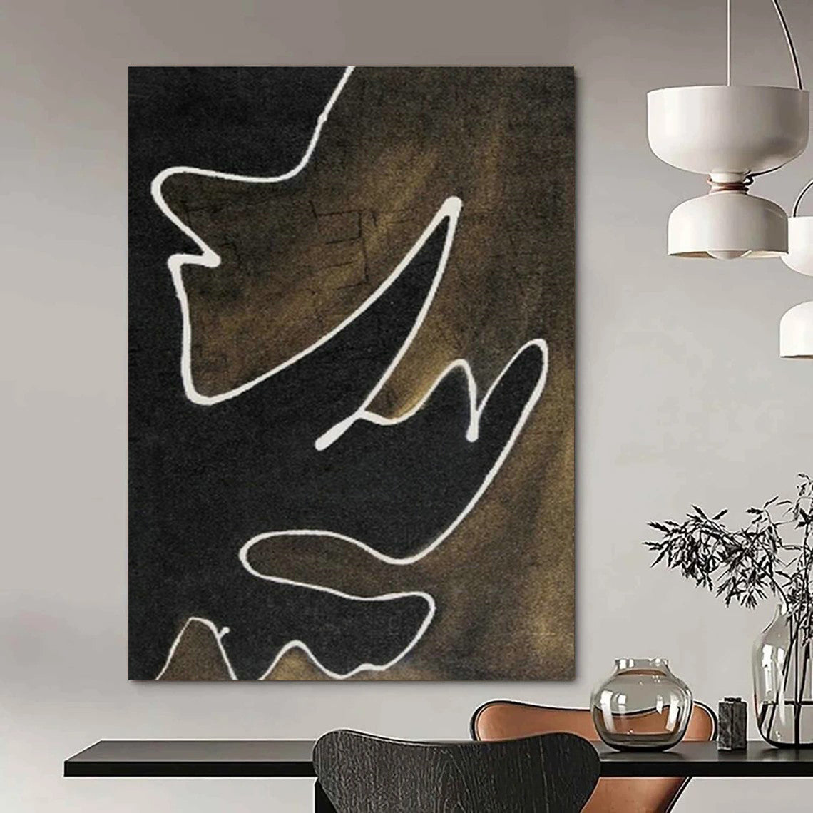 Gigantic Custom Hand-Painted Abstract Canvas for Plant-Based Cooking Schools  DLZ0070