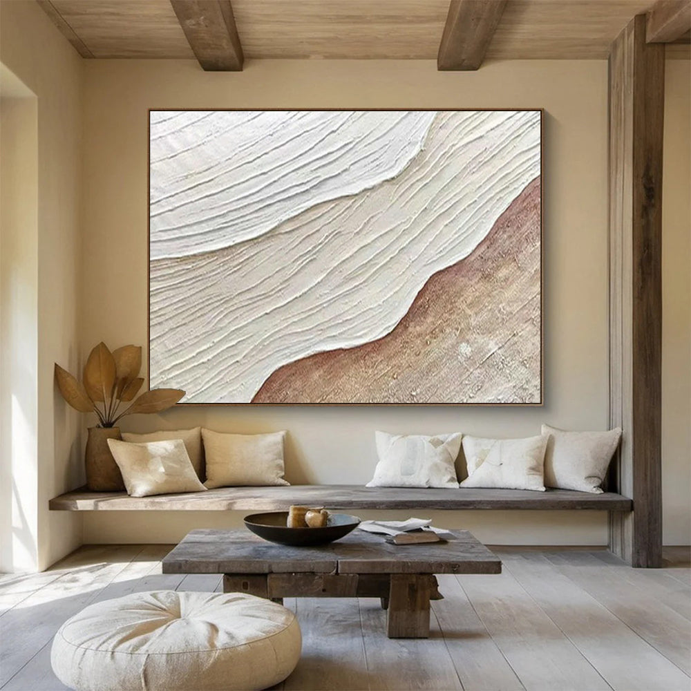 Custom-Made Giant Abstract Hand Painting for Cliffside Yoga Retreat Studio DLZ2909
