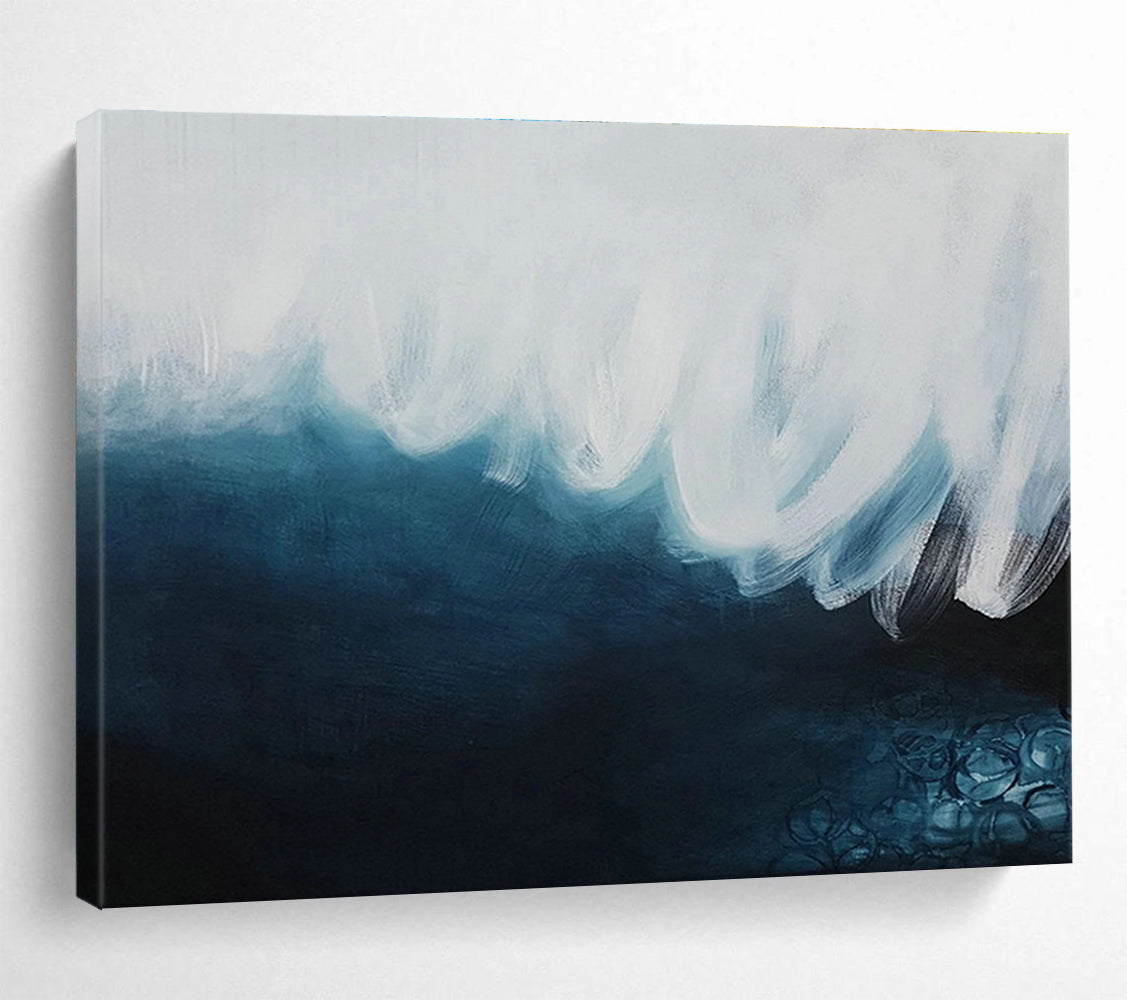 Smart Sensor Custom Hand-Painted Abstract Art for Tech Offices and Modern Workspaces